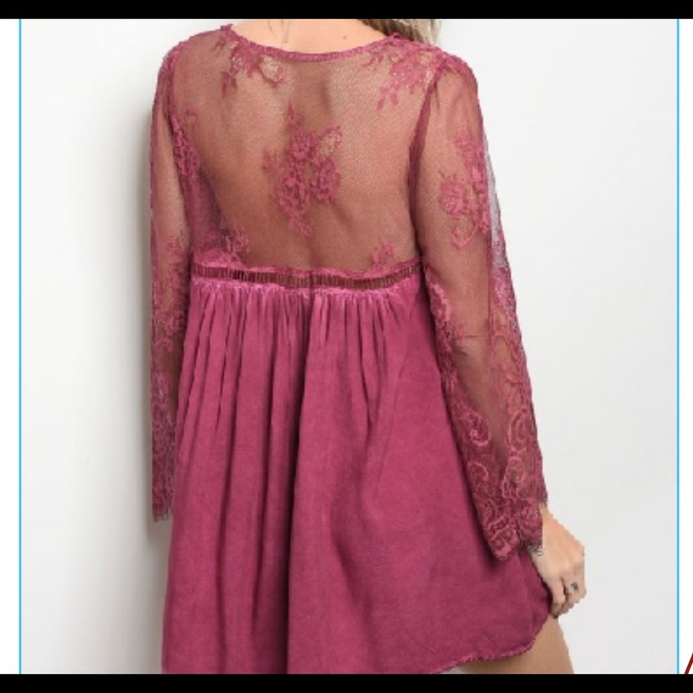 Babydoll dark purple/maroon dress